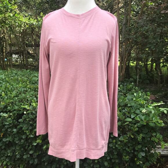 J. Jill Pima baby pink Elliptical longsleeve tunic - Picture 1 of 5